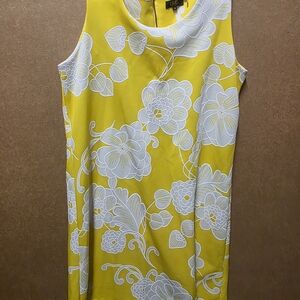 Yellow Floral Midi Dress